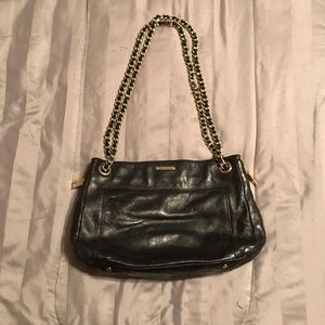 Black crossbody purse.